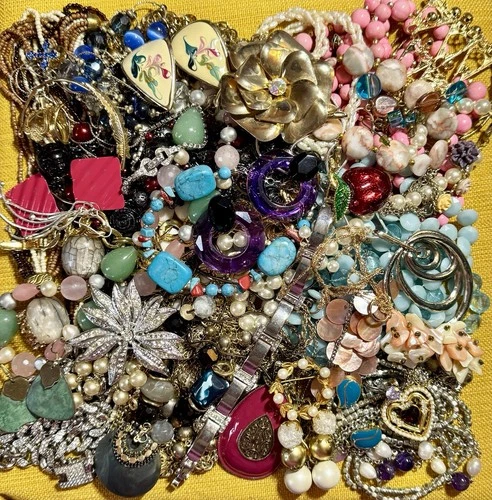 “Not-So Mystery” Lot 45+ Piece Costume Jewelry Vintage To Now-Get It All HUGE!