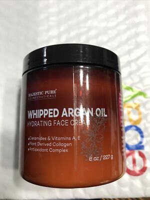 MAJESTIC PURE Whipped Argan Oil Hydrating Face Cream 8oz Sealed Under Lid NWOB