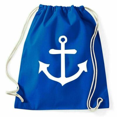 Anker Anchor Seefahrt Kapitän Turnbeutel Sportbeutel Rucksack Symbol Zeichen