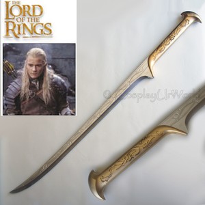 LOTR-Lord-of-the-Rings-Fantasy-Legolas-Elven-Fighting-Foam-Blade-Sword-Display