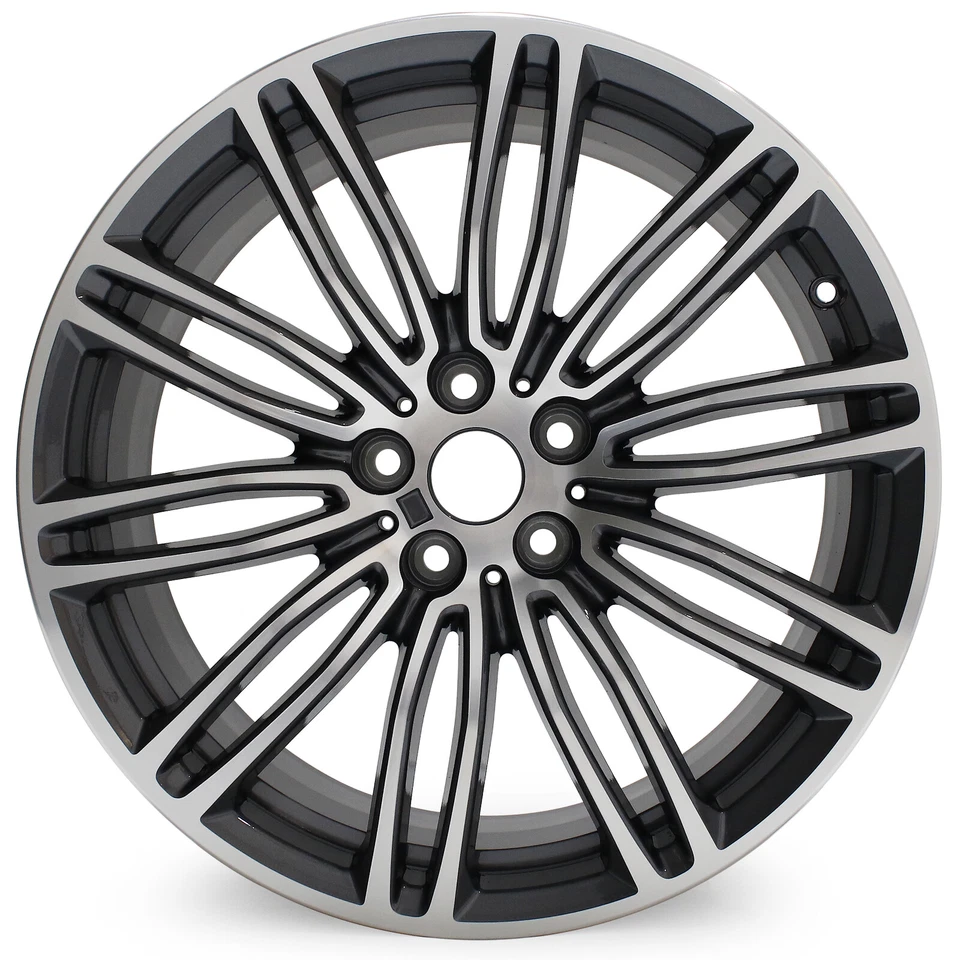 Machined Gray 19" Wheel Rim 19" x 8" for BMW 530e 530i 540i 540d M550i 2017-2020 — 第 2/4 张图片
