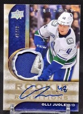 2020-21 UD Trilogy Rookie Auto Patch(3clr) /49 Olli Juolevi « Sic Card »