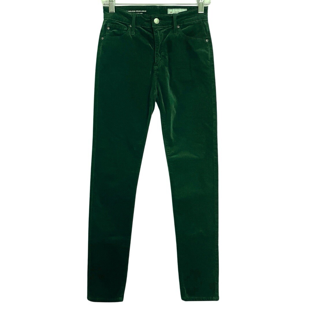 Adriano Goldschmied AG Velvet Jeans Women 25R Green HIGH-RISE STEVIE ANKLE  Pants