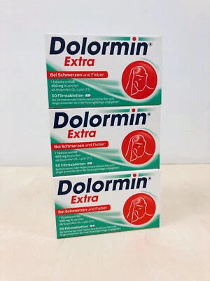 JOHNSON & JOHNSON 3x DOLORMIN extra Filmtabletten 50 Stück PZN 02400229 Sparset