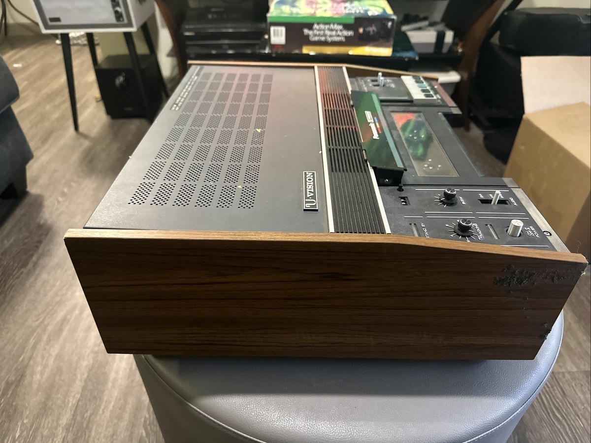 RARE PANASONIC VCR NV-2110 U-VISION WOOD CASE LARGE TOP LOAD, 3/4