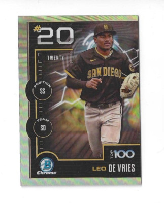 2025 Bowman LEO DE VRIES Chrome Bowman Scouts Top 100 BTP-20 Padres