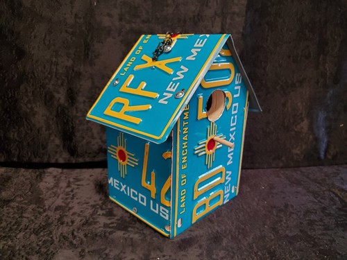 New Mexico NM Land of Enchantment License Plate Bird House ~FastFreeShip~ - Imagen 5 de 8