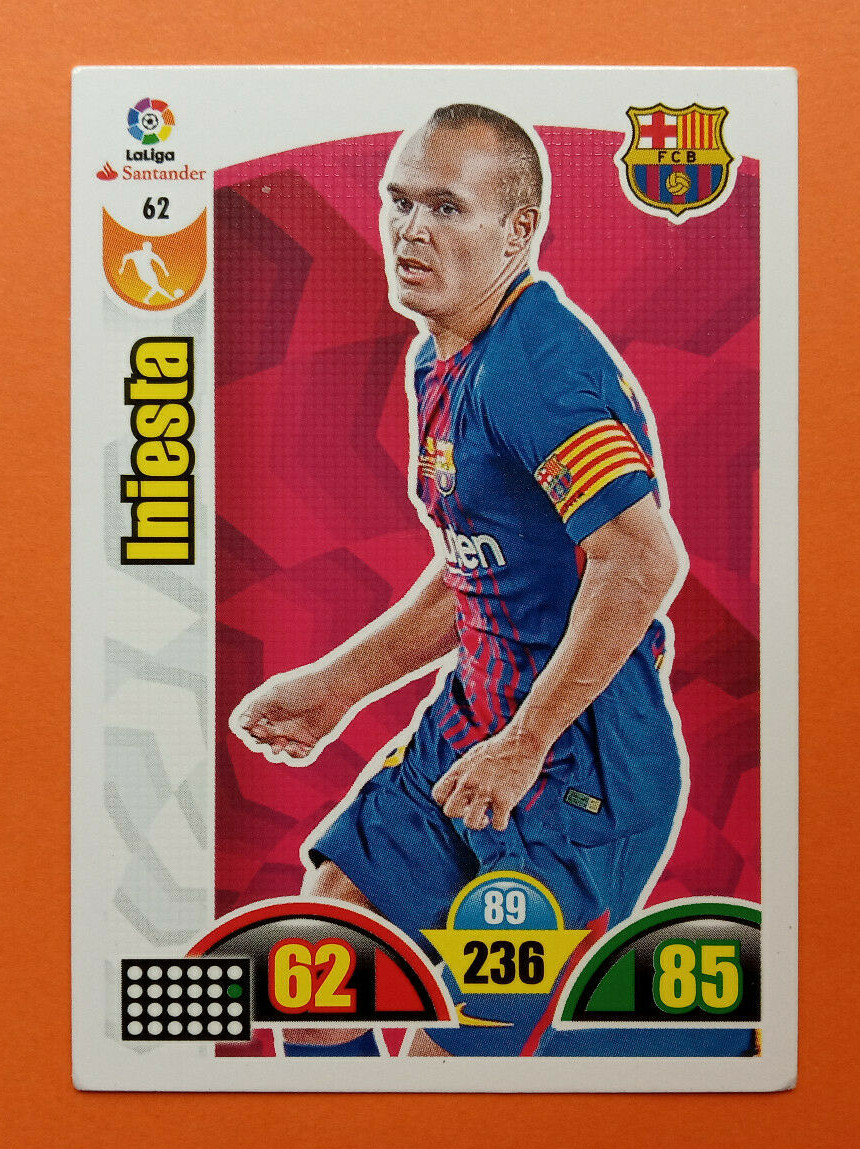 💥 Andres INIESTA 🇪🇸 FC Barcelona #62 Adrenalyn XL Panini 2017