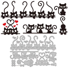 Animal Cat Metal Cutting Dies Scrapbooking Paper Craft Mould Blade Punch Stencil