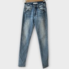 KanCan Light Blue Denim Stretch Skinny Tapered Ankle Jeans Size 23