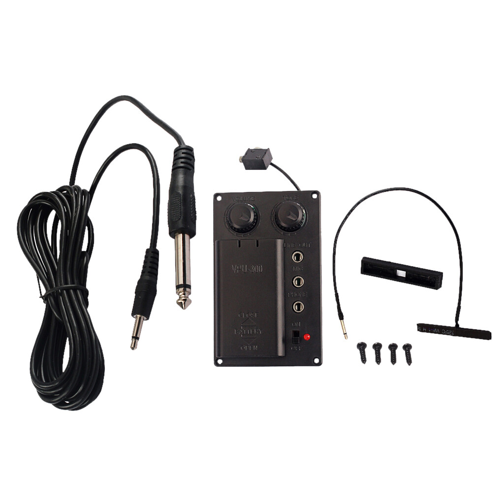 Electric Violin EQ Preamp Pickup Transducer with Piezo Violin Fiddle eBay