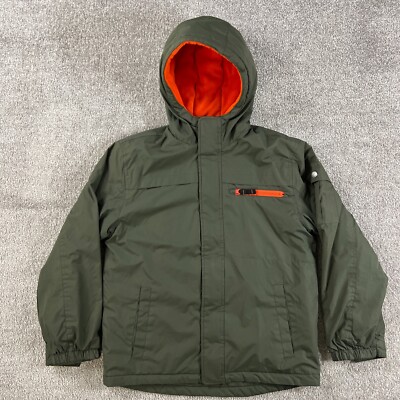 Hawke & Co Boys Hooded Coat Parka 14/16 Olive Green Insulated Outiftter
