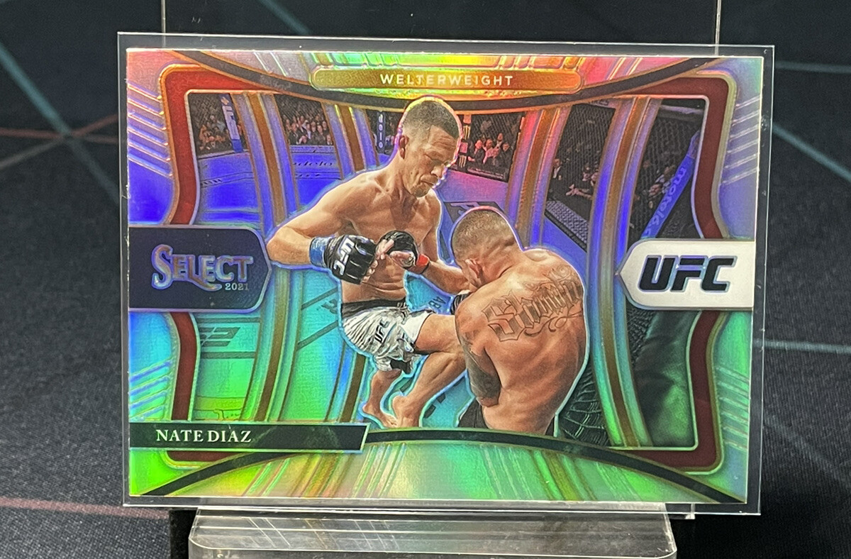 Nate Diaz 2021 Panini Select UFC Premier Level Silver Prizm Card #189