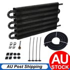 6 Row 6AN Racing Engine Transmission Oil Cooler With Fittings Hose Kit Universal