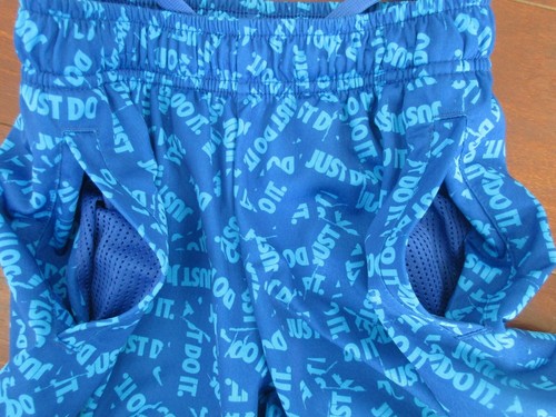 Nike Dri-Fit Boy's XS Athletic Shorts Game Royal Blue "Just Do It" Logo #939659 - Picture 7 of 11