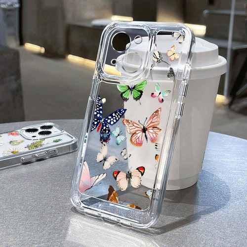 Flower Clear Case For iPhone 16 15 14 13 12 11 Pro Max XS Shockproof Case Cover - Picture 3 of 31