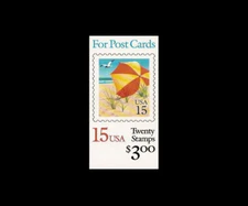USA 1990 BEACH UMBRELLA #BK170 COMPLETE BOOKLET MNH