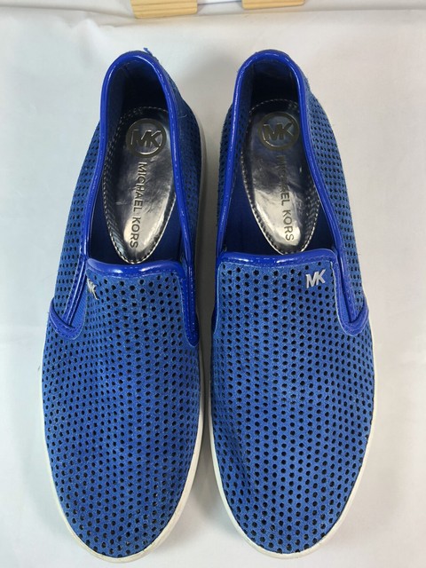 michael kors black leather slip on sneakers