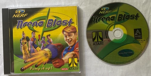 NERF Arena Blast (PC CD, 1999) Complete in Case Atari Windows 95/98 RARE HTF