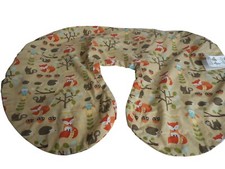 EUC Boppy nursing support positioning pillow cover Woodland Animals Fox Owl