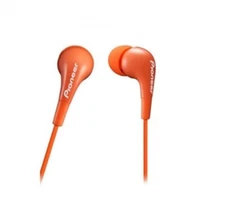 Pioneer SE-CL502 in-Ear Earbud Lightweight Headphones Crystal Clear Sound Orange