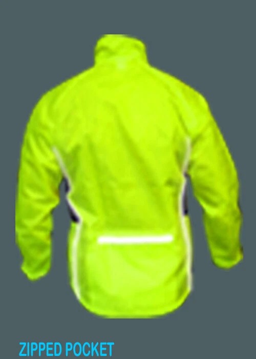 CYCLING JACKET Hi Viz HIGHLY VISIBLE WINDPROOF WATERPROOF BREATHABLE RIDING WALK