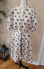 Ann Taylor Dress Women’s Size Small Linen Blend Short Sleeve Floral Lined NWT