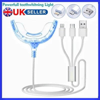LED Teeth Whitening Device Gel Tooth Bleaching System Dental Whitener USB Port