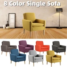 Modern Accent Fabric Arm Chair Single Sofa Soft Upholstered Living Room 8 Color