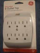 GE Indoor Surge Protector 6 Protected Outlets Converts 2 Ground Outlets Into 6