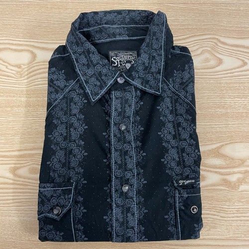 Southern Thread Mens Shirt Large Black 