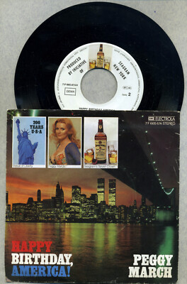 Peggy March -- 200 Years USA -- Seagrams -- Werbeplatte --  Single --