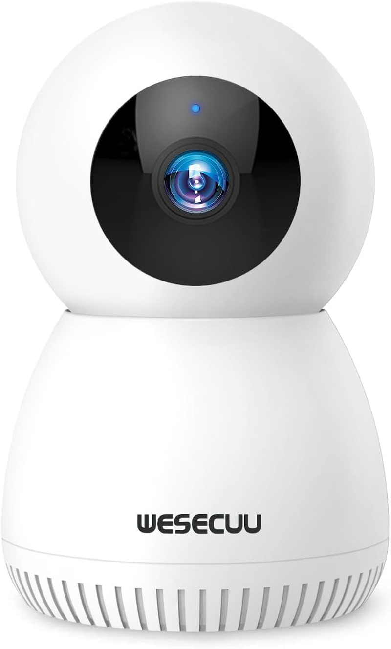 Indoor Camera, 360 PTZ Pet Camera Dog Camera with Phone App, 2.4G Wifi Smart Vid-image