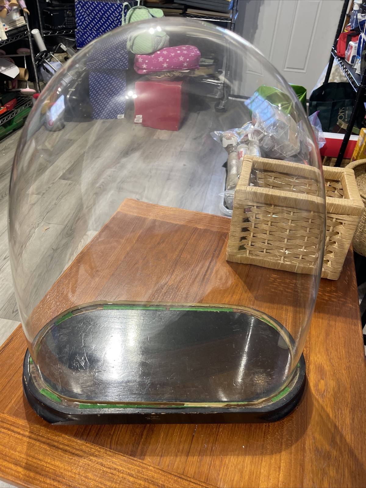 Antique Large Glass Clock Dome From French Sculpture Clock 15x17x7 eBay