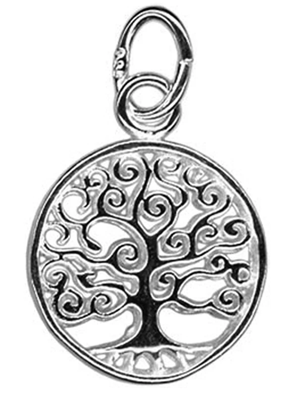 BSB Tree Of Life Charm Pendant – Antique Silver Finish – 10 Pack, Metal Alloy, CH8