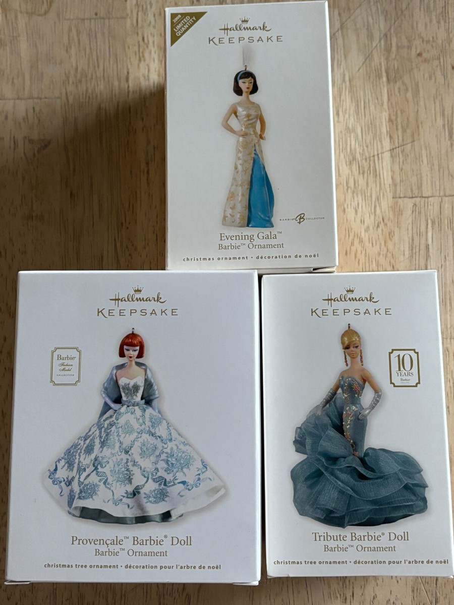 Hallmark Keepsake Ornament Lot of Barbie Tribute, Provencale