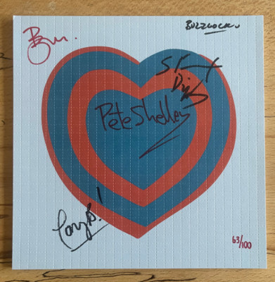 Buzzcocks Ever Fallen In Love Blotter Art Signed by The Band (from Shrek 2)