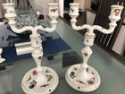 Herend Market Garden Hand-Painted China Pair of Candlesticks — photo 2
