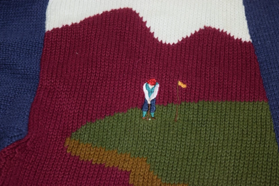 Vintage Par Four Mens Cardigan Golf Sweater L - Image 3 of 4