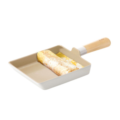 FIKA Nonstick 6'' Tamagoyaki Omelet Pan Egg Skillet with Wood Handle, Induction