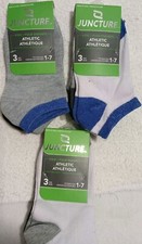 Kids Shoe Size 1-7 Juncture 9 Pairs No-Show Athletic Socks.