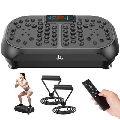 CRAZYFEB VIBRATION PLATE EXERCISE MACHINE WORKOUT VIBRATE FITNESS PLATFORM BLACK