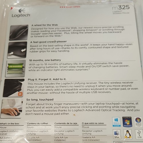 Logitech M325 Wireless Mouse Silver Brand New - Picture 2 of 4