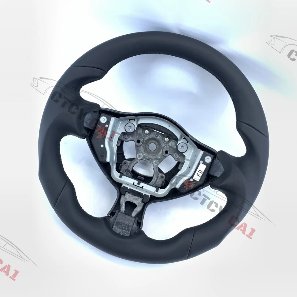 Volante de fibra de carbono personalizado para Infiniti QX70 Nissan 370Z/cuero completo Foto 2 de 4