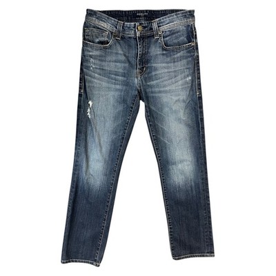 Fidelity Denim Jeans 31 Blue Jimmy Low Rise Distressed Stretch Casual Modern
