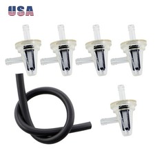 5x Clear Inline Gas Right Angle Fuel Filter For Motorcycle 6mm 7mm 69 Line