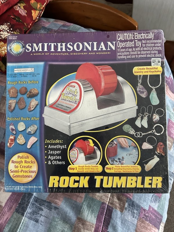 Smithsonian Rock Tumbler Beginner Friendly Mineral Stone Toys Hobby Craft New