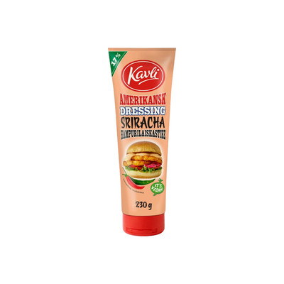 Kavli American Sriracha Dressing Vegan 230g Swedish Spicy Burger Sauce
