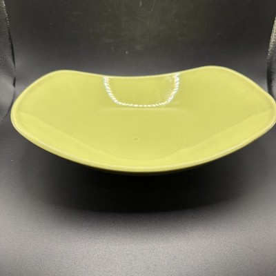 Retro Vintage Mid Century Chartreuse Serving Bowl Harmony House  10-1/2'' Salem