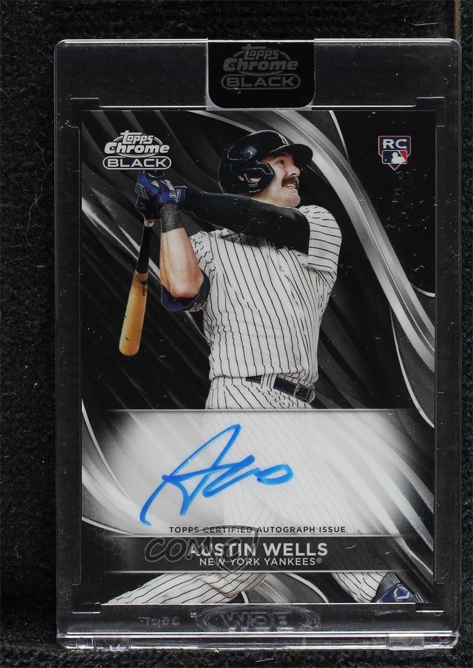 2024 Topps Chrome Black Auto Austin Wells #CBA-AW Auto 11o2